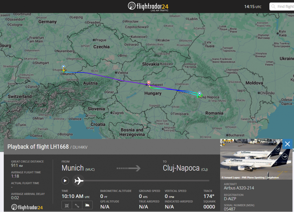 Earlier today (January 4), Lufthansa flight LH1668 from Munich to Cluj-Napoca declared an emergency.