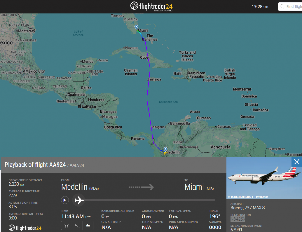 American Airlines is investigating a serious security incident after ground crews discovered what appeared to be bullet holes on a Boeing 737 MAX 8 shortly after it arrived in Miami from Medellin.