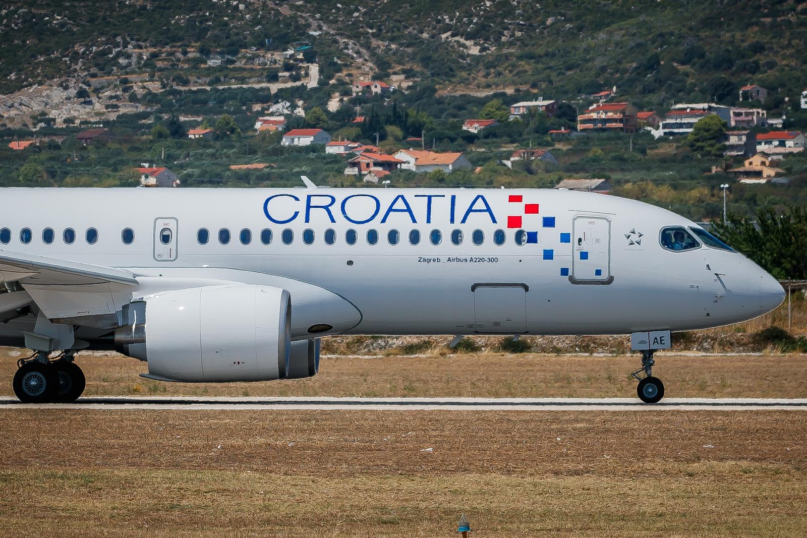 Croatia Airlines Airbus A220 Damaged in Split