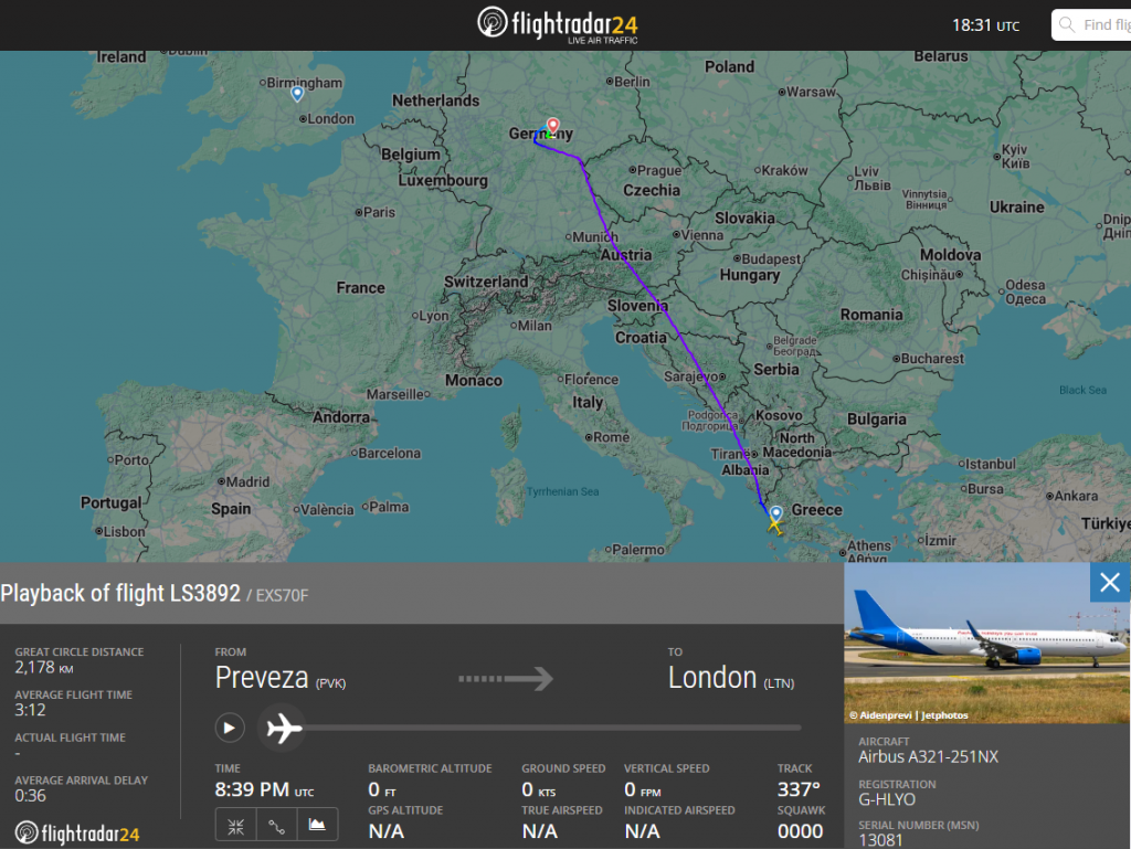 In the early hours of this morning, a Jet2 flight bound for London from Preveza made an emergency landing in Germany with a major issue onboard.