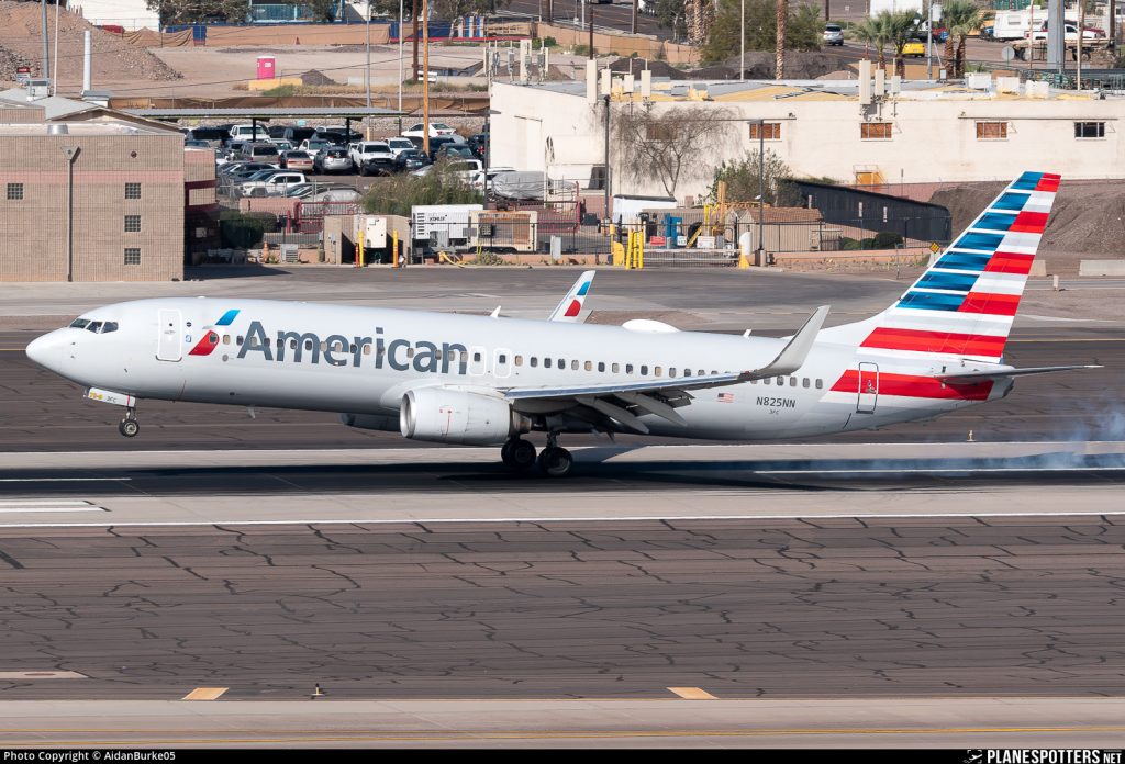 An American Airlines 737-800 declared a Mayday and returned to Myrtle Beach after a suspected bird strike damaged the left engine on departure to Charlotte.