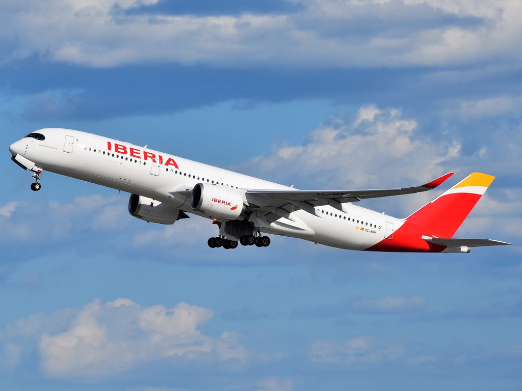 An Iberia Airbus A350-900.