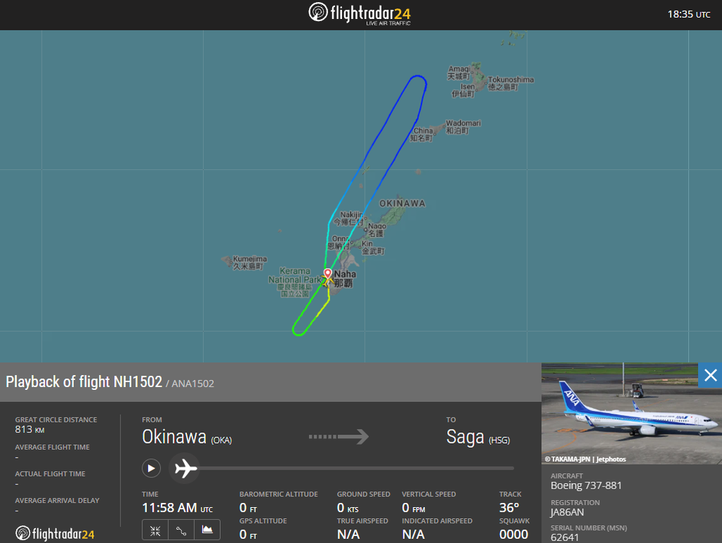 An ANA Boeing 737-800 returned to Okinawa after an engine shutdown at FL220. Passengers evacuated via slides and three suffered minor injuries.