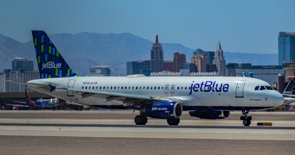N568JB JetBlue Airways Airbus A320-232 s/n 2063 "Blue Sapphire", Las Vegas - McCarran International Airport (L
