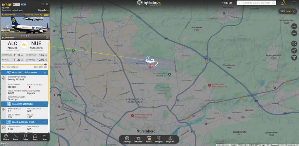 Nuremberg Airport suspended flights following an aviation emergency involving a Corendon Airlines flight from Corfu escorted by German Eurofighter jets.