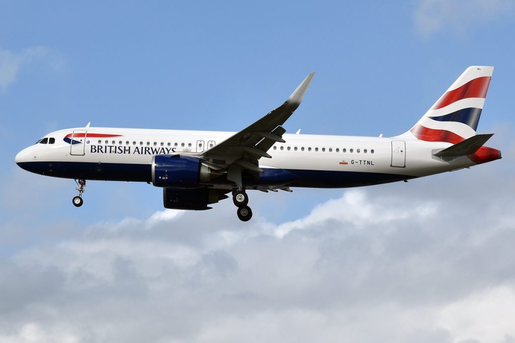 British Airways diversion: British Airways, G-TTNL, Airbus A320-251N