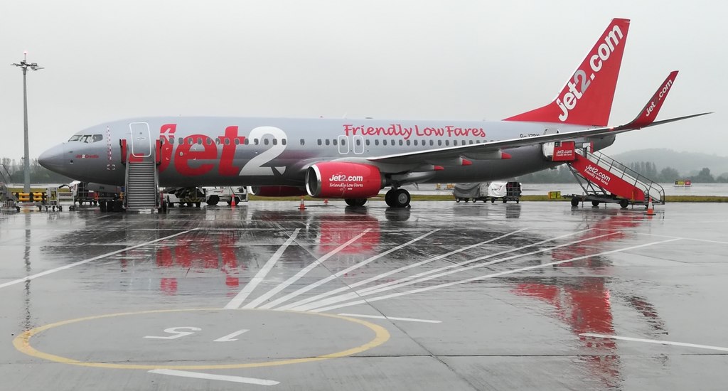 Jet2 La Palma: Jet2 aircraft at Edinburgh Airport 