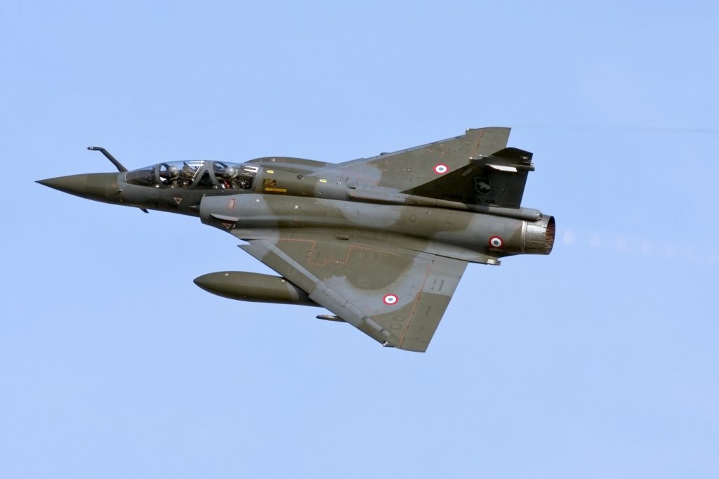 Mirage 2000D: Leeuwarden, 13 April 2016. Nice take off by this French Mirage.