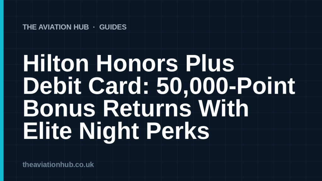 Hilton Honors Plus Debit Card: 50,000-Point Bonus Returns With Elite Night Perks