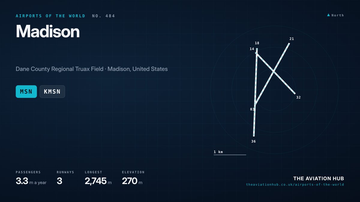 Madison Airport runway layout