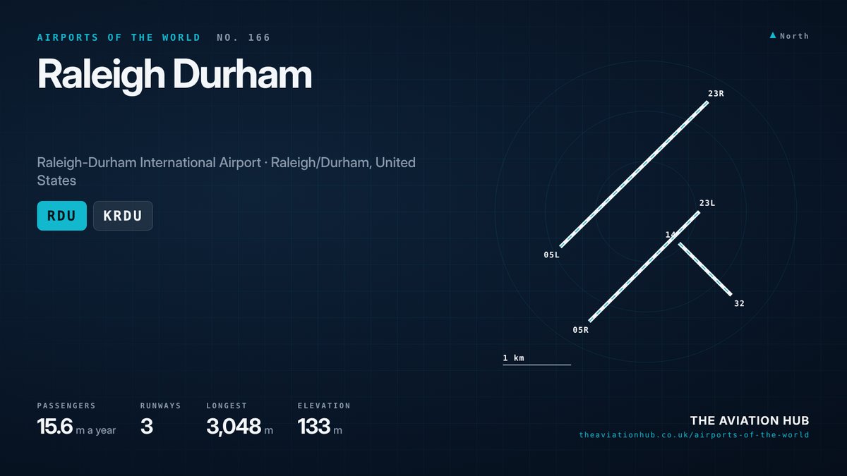 Raleigh Durham Airport runway layout